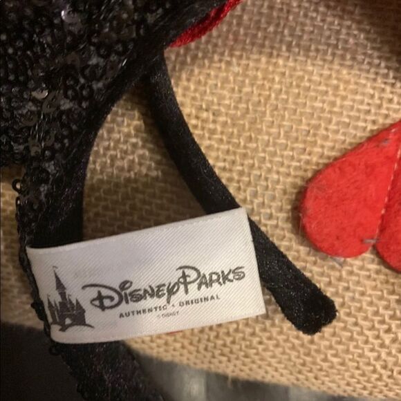 Disneyland Paris Minnie Mouse Sequined Ear Headband - Picture 3 of 5